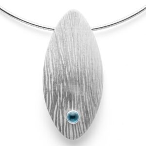 Silber Anhänger Blautopas Cabouchon bastian inverun